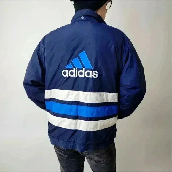 Vintage Y2k adidas Quilted Puffer Jacket Parka - XL - Picture 1 of 10